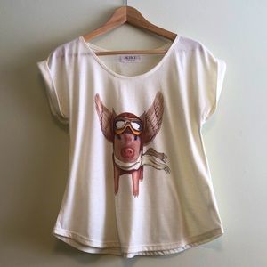 Piglet Aviator Casual Tee